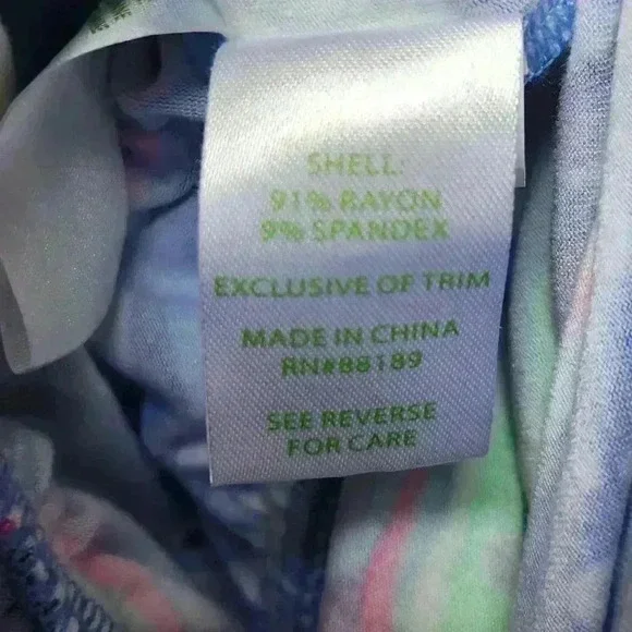 Lilly Pulitzer La Fortuna Blue Peri Pinch Romper Womens Off The Shoulder Sz 2XS - Picture 11 of 11